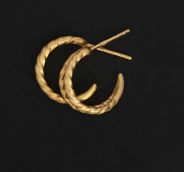 Temple of the Sun :: Priam Split Hoops Gold Vermeil