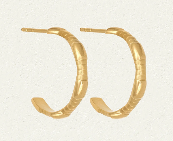 Temple of the Sun :: Amari Hoops Gold Vermeil