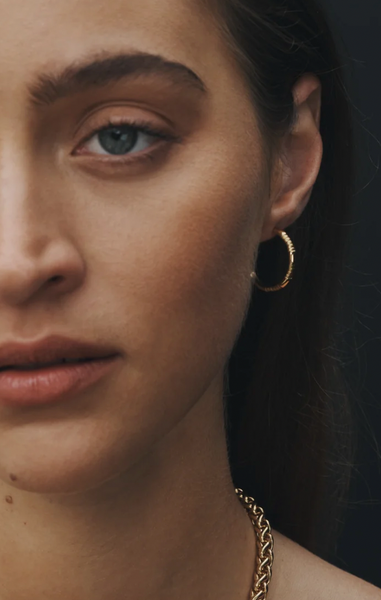 Temple of the Sun :: Amari Hoops Gold Vermeil