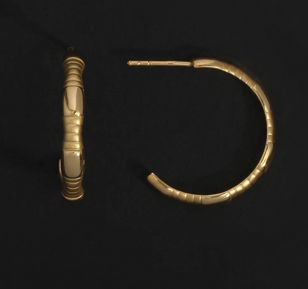 Temple of the Sun :: Amari Hoops Gold Vermeil