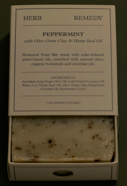 Herbal Remedy :: Peppermint with Olive Green Clay Hemp Seed Oil