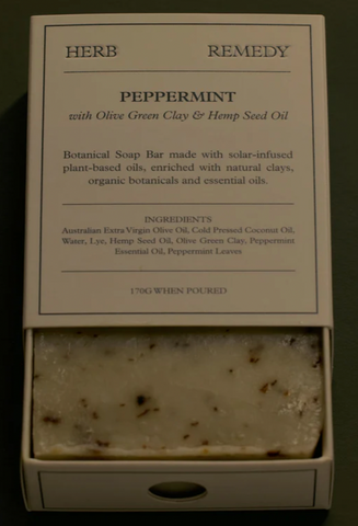 Herbal Remedy :: Peppermint with Olive Green Clay Hemp Seed Oil
