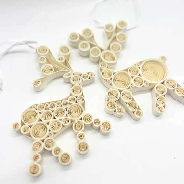 Nordic Room :: Quilling Reindeer Duo - H13.5cm 2pcs Set