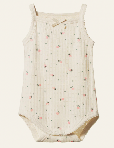 Nature Baby :: Camisole Bodysuit Pointelle - Posey Blossom Print