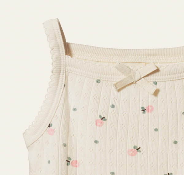 Nature Baby :: Camisole Bodysuit Pointelle - Posey Blossom Print