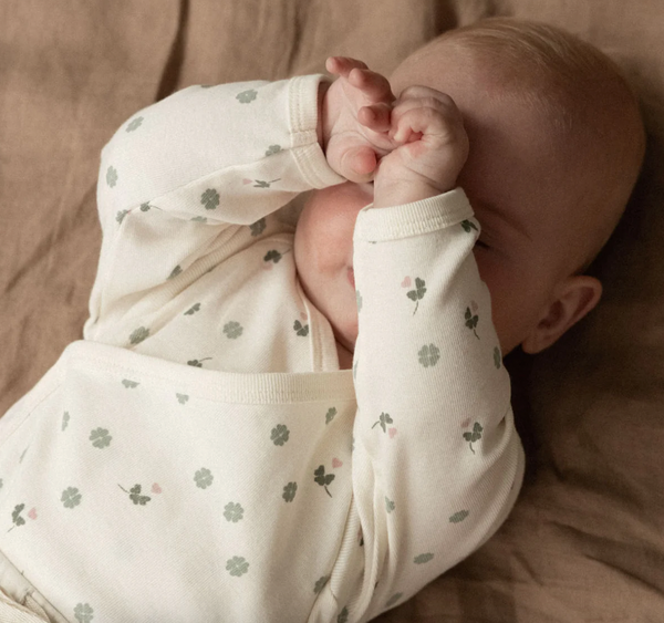 Nature Baby :: Long Sleeve Kimono Bodysuit - Lucky Print