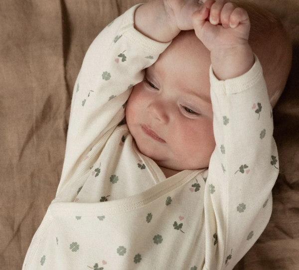 Nature Baby :: Long Sleeve Kimono Bodysuit - Lucky Print