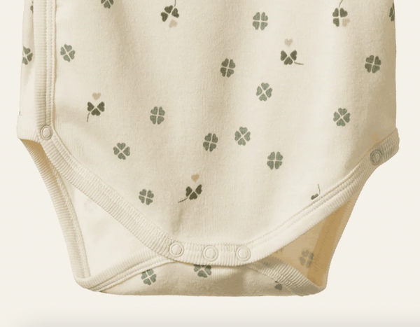Nature Baby :: Long Sleeve Kimono Bodysuit - Lucky Print