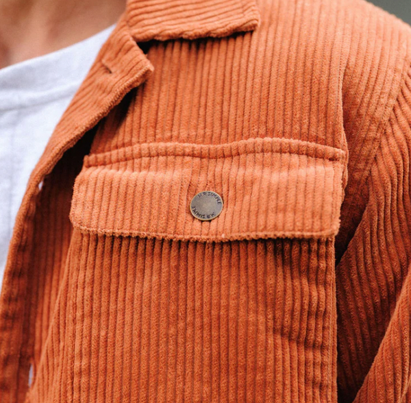 Mr Simple :: Stockyard Sherpa Cord Jacket - Brick