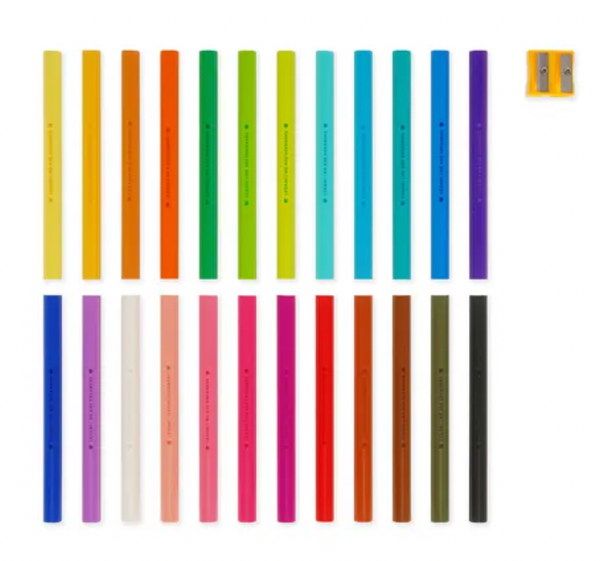 Legami :: Set of 24 Colour Pencils with Sharpener - Teddy Friends