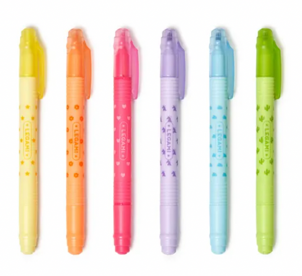 Legami :: Set of 6 Erasable Magic Highlighters