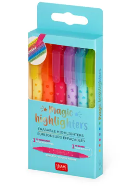 Legami :: Set of 6 Erasable Magic Highlighters