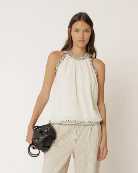 Indi and Cold :: Contrast Embroidery Top - 187