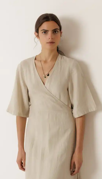 Indi and Cold :: Crossover Linen Dress - 255