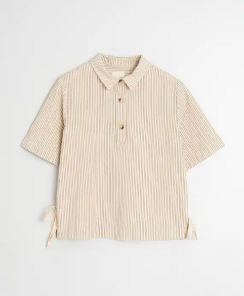 Indi and Cold :: Polo Collar Shirt with Tie - 272
