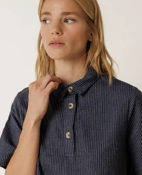 Indi and Cold :: Polo Collar Shirt with Tie - 272
