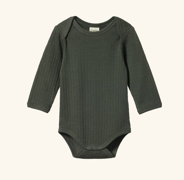 Nature Baby :: Long Sleeve Bodysuit - Pointelle