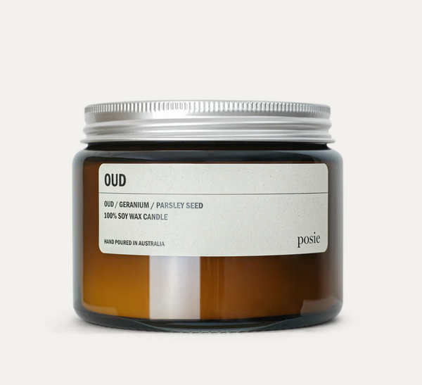Posie :: OUD Candle -  Wood / Geranium / Parsley Seed