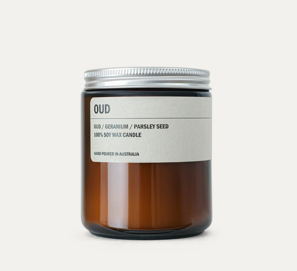 Posie :: OUD Candle -  Wood / Geranium / Parsley Seed