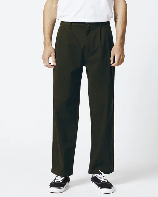 Mr Simple :: Brooklyn Pleated Pant - Dark Green