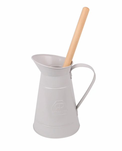 Redecker :: Metal Toilet Brush and Pitcher Jug Set