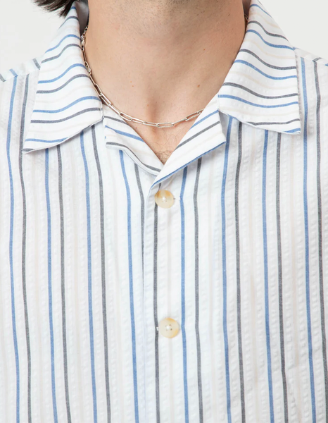 Mr Simple :: Palm Beach Seersucker - White Multi Stripe