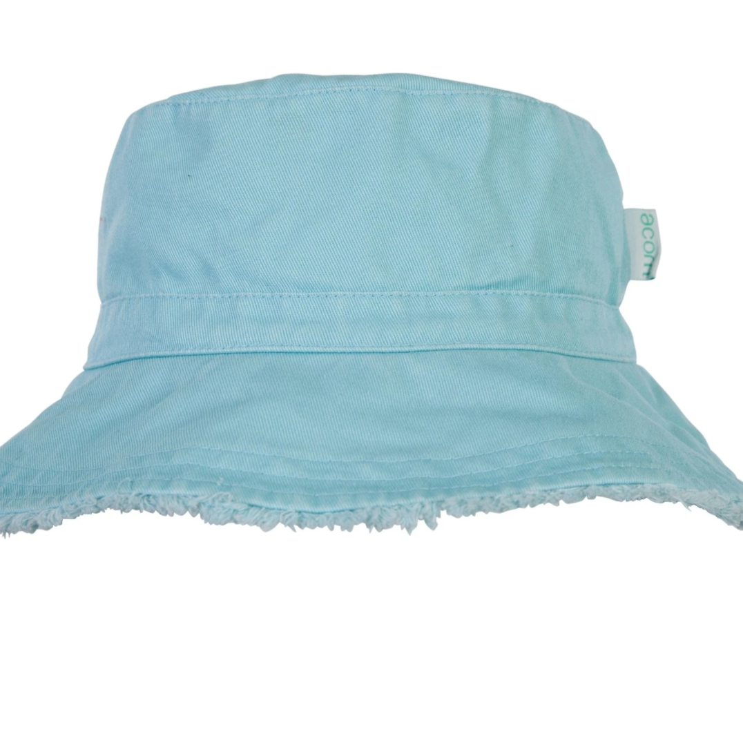 Acorn Kids Frayed Bucket Hat : Ocean