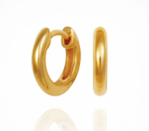 Temple of the Sun :: Omega Small Hoops Gold
