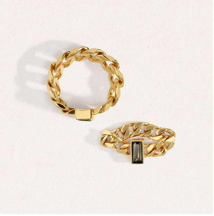 Temple of The Sun :: Tigris Chain Ring Gold